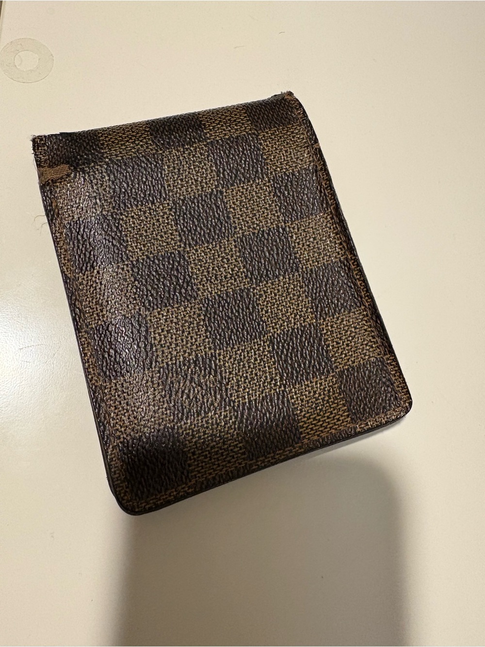 LV Checkered Brown Card Holder Wallet